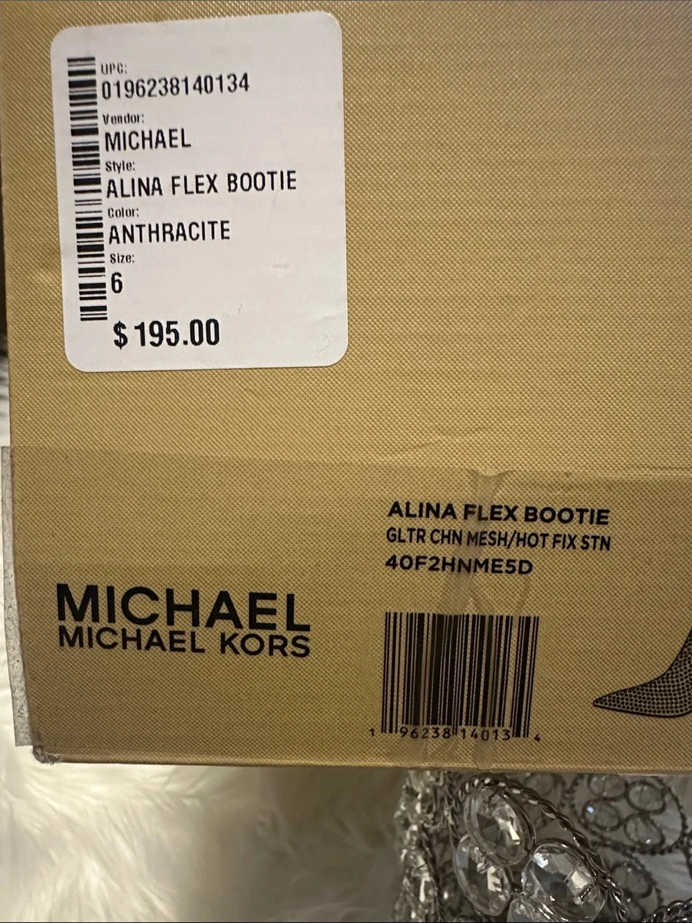 Michael Kors Anthracite Textured Ankle Bootie